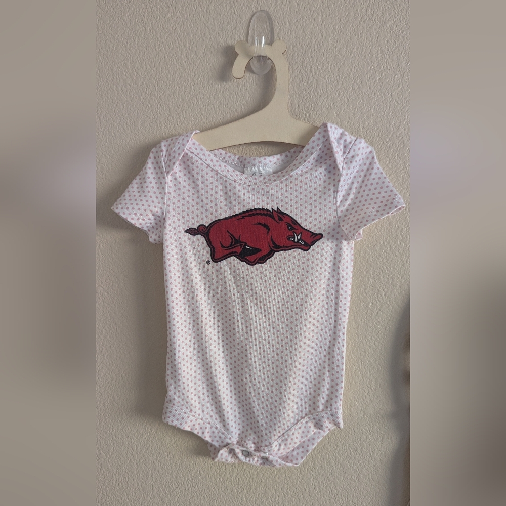 Arkansas Razorback Baby Girl Onesie